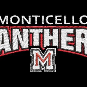 Monticello Panthers M below on Darks