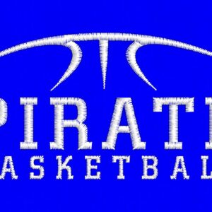 Pirate Basketball w Half Ball