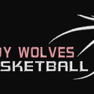 Pearl City Lady Wolves Basketball PINK on Black