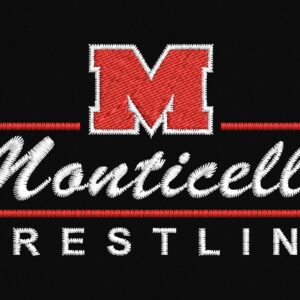 Monticello Wrestling Lines on Black