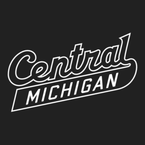 Central Michigan Script with Tail Outline FF Action C Logo Sleeve