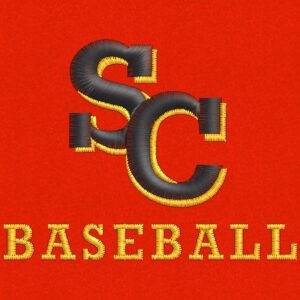 Simpson Baseball SC on red